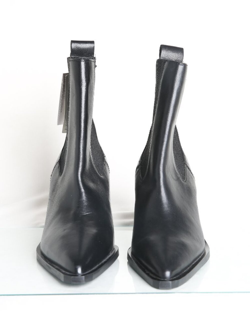 MANGO Tex 100% Leather Block Heel Western Boots - Picture 5 of 14